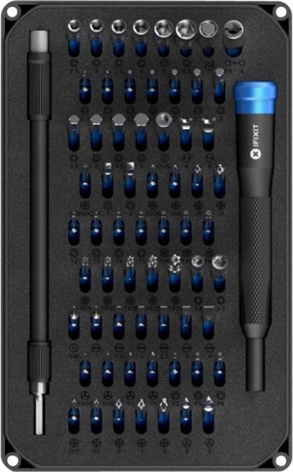 Produktbild iFixit Mako Precision Bit Set (1, 2, T TR 10, TR6, TR8, T TR 15, T TR 20, TR7, T TR 25, TR9, J 00, Y0, J 000, J 1, 1mm, J 0, PH0000, Y 00, Y 000, P6, Y 1, 0.7 mm, 4 mm, 2 mm, PH1, 5 mm, PH2, 4.5 mm, 1.3 mm, T3, 0.9 mm, 3.5 mm, T2, PH00, T5, P2, T4, 2.5 mm, 5.5 mm, PH0, 3 mm, P5, 1.5mm)