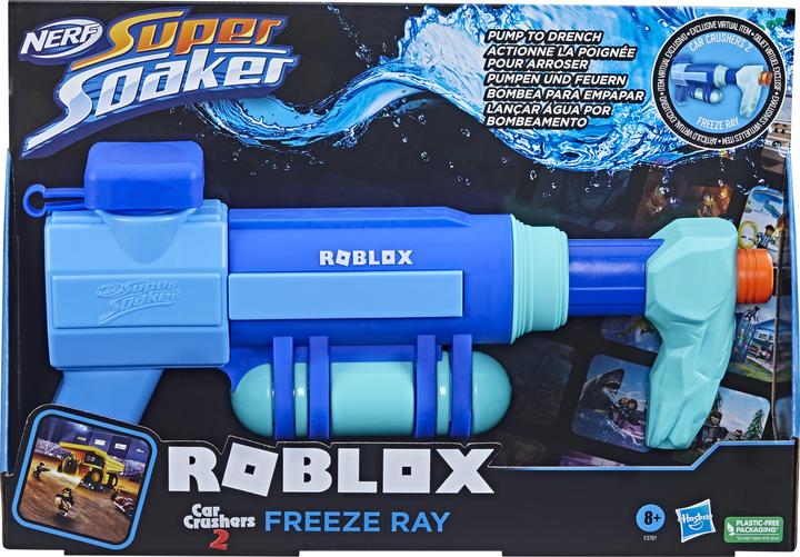 Actual product image Hasbro NERF SUPERSOAKER Roblox Water Gun CAR CRUSHERS 2: FREEZE RAY