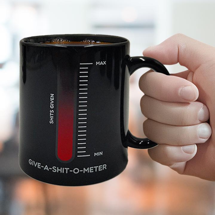 Actual product image Mad Monkey Give a Shit mug with colour change due to heat (300 ml, 1 x)