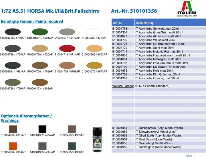 Produktbild 1:72 AS.51 HORSA Mk.I/II&Brit.Fallschirm