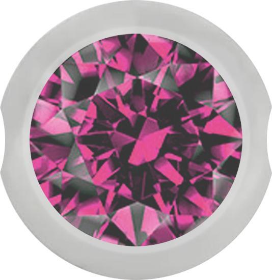 Immagine prodotto Star Piercing Palla Chiusura a sfera argento con cristallo rosa (Acciaio chirurgico 316L, senza ottone)
