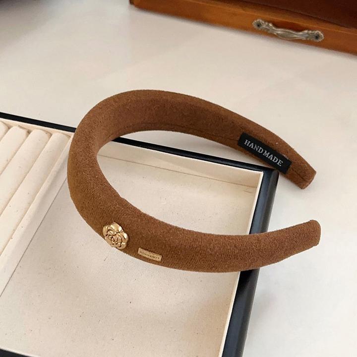Alopini Elegantes Blumenstirnband aus Samt - Vintage-inspiriertes, modisches Haar-Accessoire