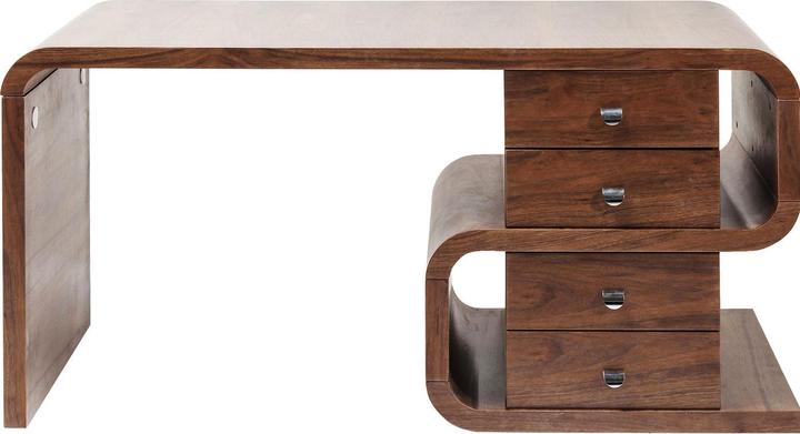 Actual product image Kare Design Desk Soft Snake Walnut 150x70cm (150 x 70 x 76 cm)