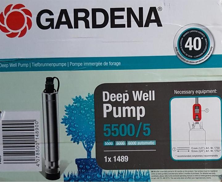 Actual product image Gardena 1489-20 Premium deep well pump 5500/5 inox (Flow pump)