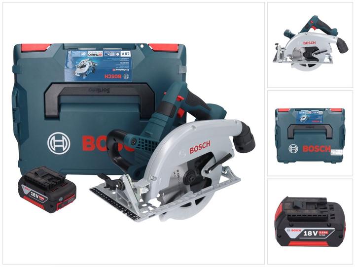 Actual product image Bosch Professional Bosch GKS 18V-70 L Battery Circular Saw 18 V Brushless 190 mm BITURBO + 1x Battery 5,0 Ah + L-Boxx