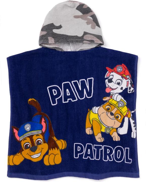 Actual product image Paw Patrol Kids/Children Camo Hooded Towel
