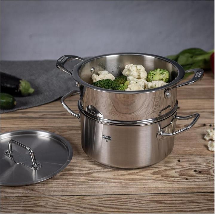 Actual product image Kuhn Rikon ALLROUND 2-tier steamer set 3.1 L • Ø 20cm (20 cm, Metal)