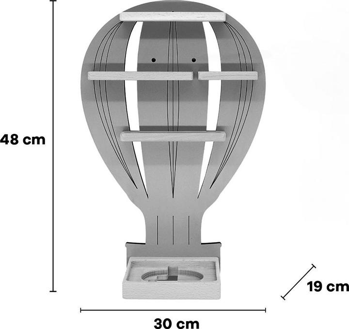 Actual product image VCM Hot air balloon Toniebox Tonies shelf