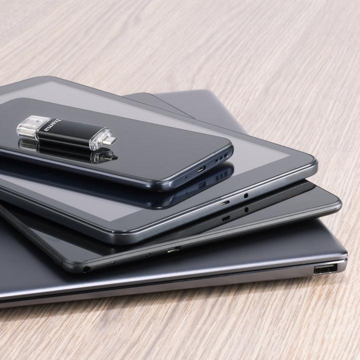 Produktbild Hama Laeta Twin (64 GB, Micro USB, USB 3.0, USB-A)