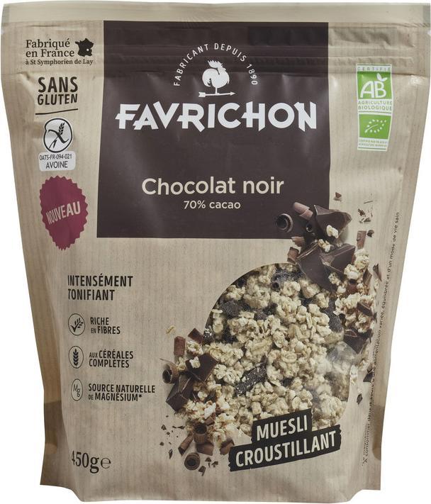 Immagine prodotto J.Favrichon Muesli croustillant chocolat noir 70% cacao (450 g)
