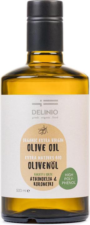 Actual product image Delinio High Polyphenol Olive Oil Organic, 500 ml (500 ml)