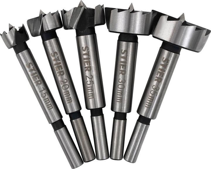Produktbild Stier Forstnerbohrer-Set, 5-teilig (15, 20, 25, 30, 35 mm) (15, 20, 25, 30, 35 mm)