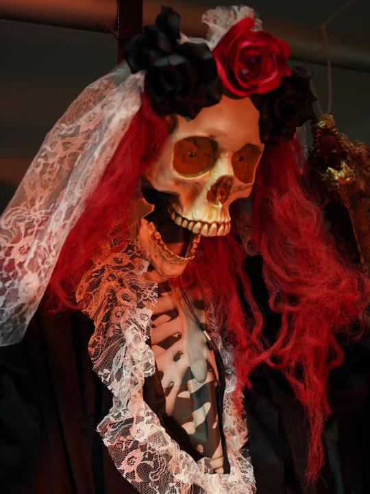 Produktbild Europalms Halloween Figur Skelett La Catrina, animiert, 100cm