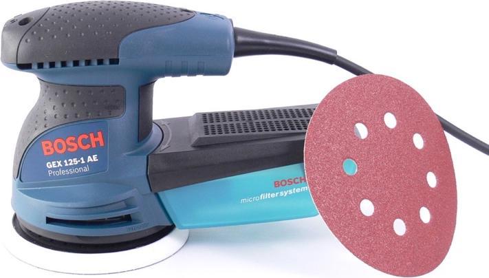 Productafbeelding Bosch Professional Bosch GEX 125-1 AE Excentrische schuurmachine 250 Watt 125 mm ( 0601387500 ) + 2x Toolbrothers (Excentrische schuurmachine, 250 W)