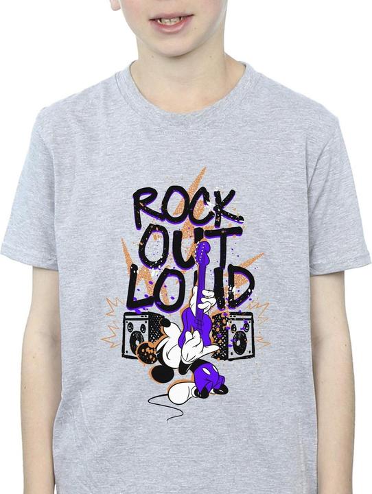 Actual product image Disney Boys Mickey Mouse Rock Out Loud T-Shirt (128)