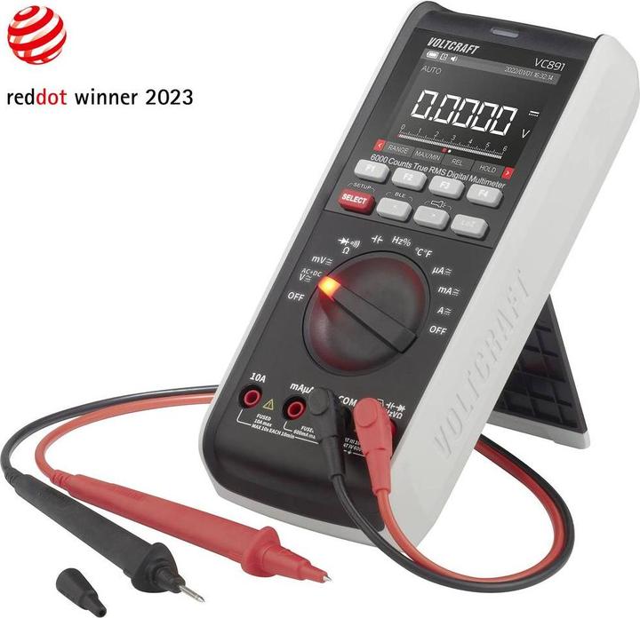 Actual product image Voltcraft VC891 Hand-held multimeter calibrated (ISO) digital data logger CAT III 100 (CAT III 1000V, CAT IV 600V)