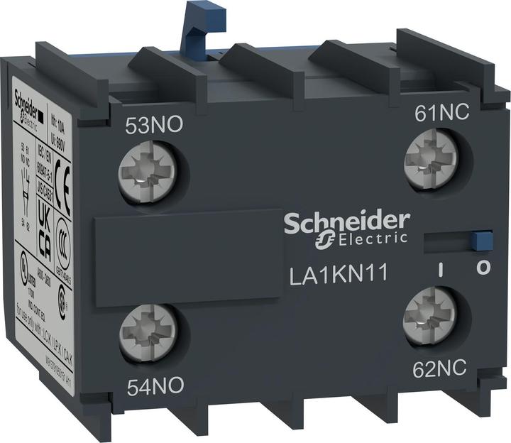 Actual product image Schneider Electric Auxiliary contact block 1 NO contact 1 NC contact