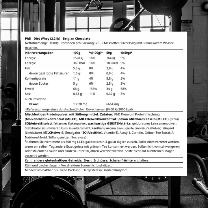 Actual product image PhD Nutrition Diet Whey (Belgian chocolate, 1 pcs., 1000 g)