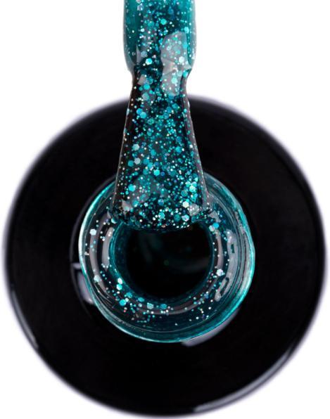 Actual product image Maliva Gel lacquer 045 UV/LED (Blue Sea Glitter, Gel-Effect Nail Polish)