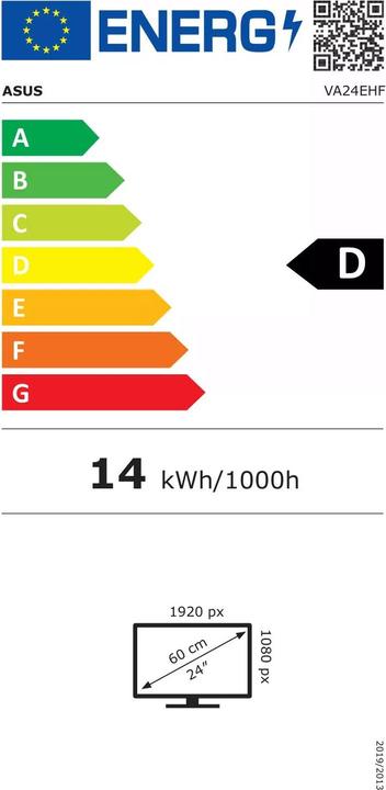 Energy Label ASUS VA24EHF (1920 x 1080 pixels, 23.80")