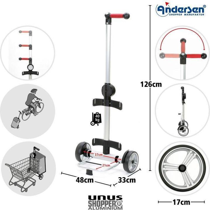Image du produit Andersen Unus Shopper Famke chariot à provisions 59 cm