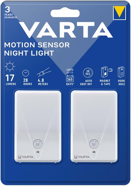 Varta Motion Sensor Night Light Twin Pack without battery 16624101402