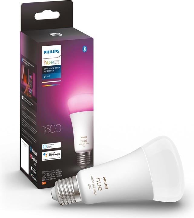 Productafbeelding Philips Hue Tint Wit Kleur Sfeer (E27, 13.50 W, 1600 lm, 1 x, F)