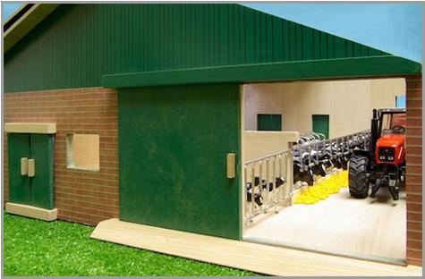 Image du produit Sombo Cubicle Bois stable avec unité de traite 1:33