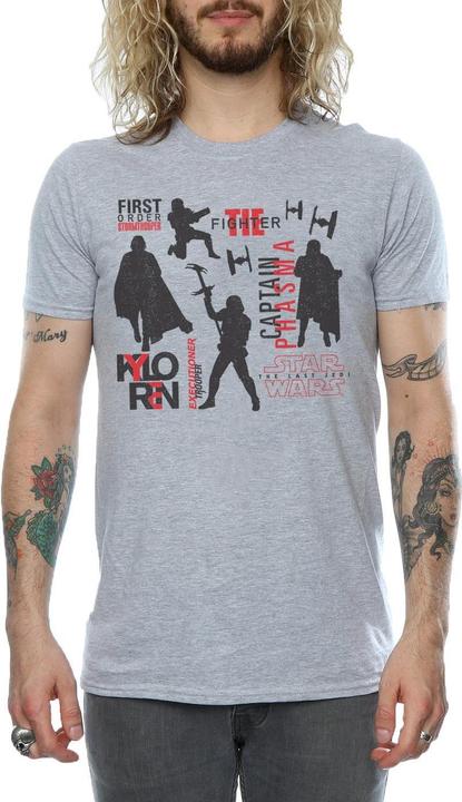 Actual product image Star Wars Mens The Last Jedi First Order Silhouettes T-Shirt (S)