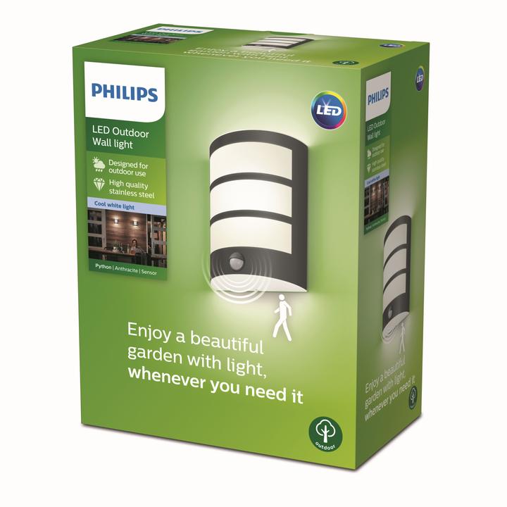 Actual product image Philips Python wall lamp (500 lm, IP44)