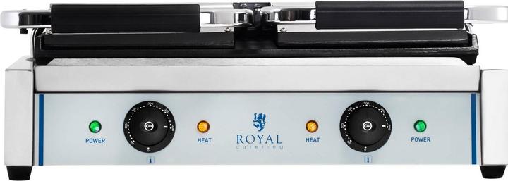Immagine prodotto Royal Catering Piastra panini - liscio - 2 x 1.800 W