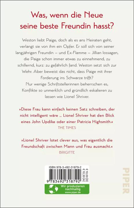 Actual product image Die perfekte Freundin (German, Lionel Shriver, 2022)