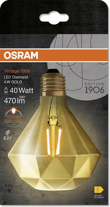 Actual product image Osram LED diamond shape (E27, 4.50 W, 470 lm, 1 x, E)