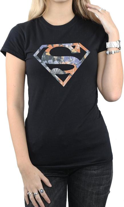 Image du produit - T-shirt SUPERMAN FLORAL LOGO - Femme (L)