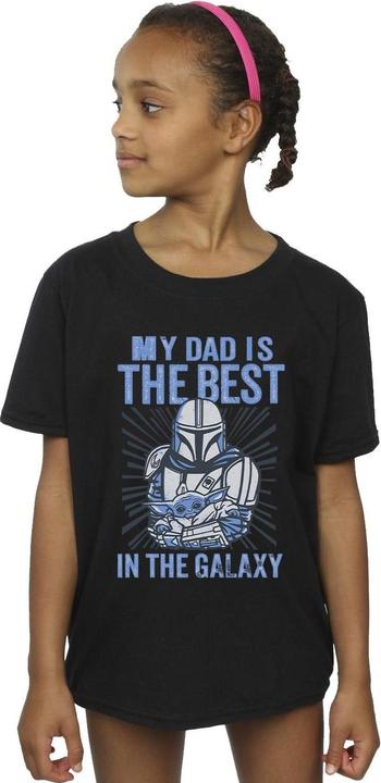 Immagine prodotto Star Wars Mandalorian Best Dad Maglietta Ragazze (140, 146)