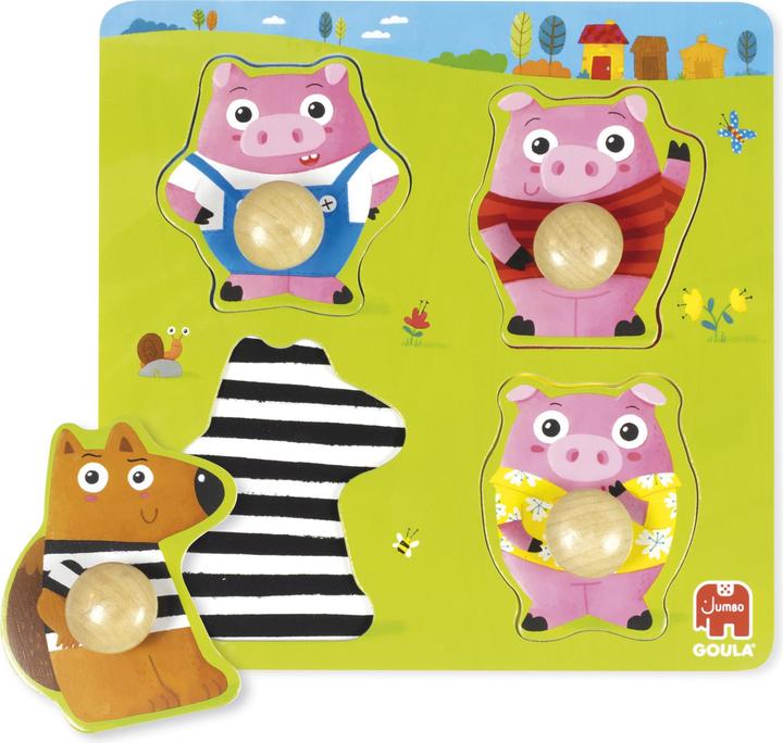 Immagine prodotto Goula Puzzle in legno per bambini Tre Porcellini (4 pezzi)