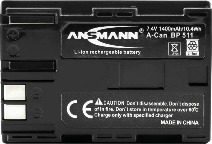 Actual product image Ansmann Canon BP-511 (Rechargeable battery)