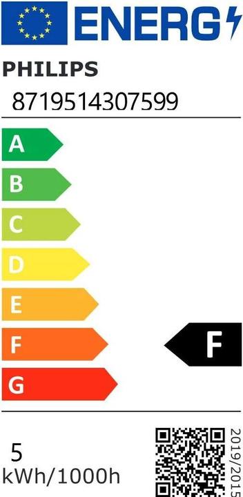 Energie-Label Philips Professional CorePro (GU5.3, 4.40 W, 345 lm, 5 x, F)