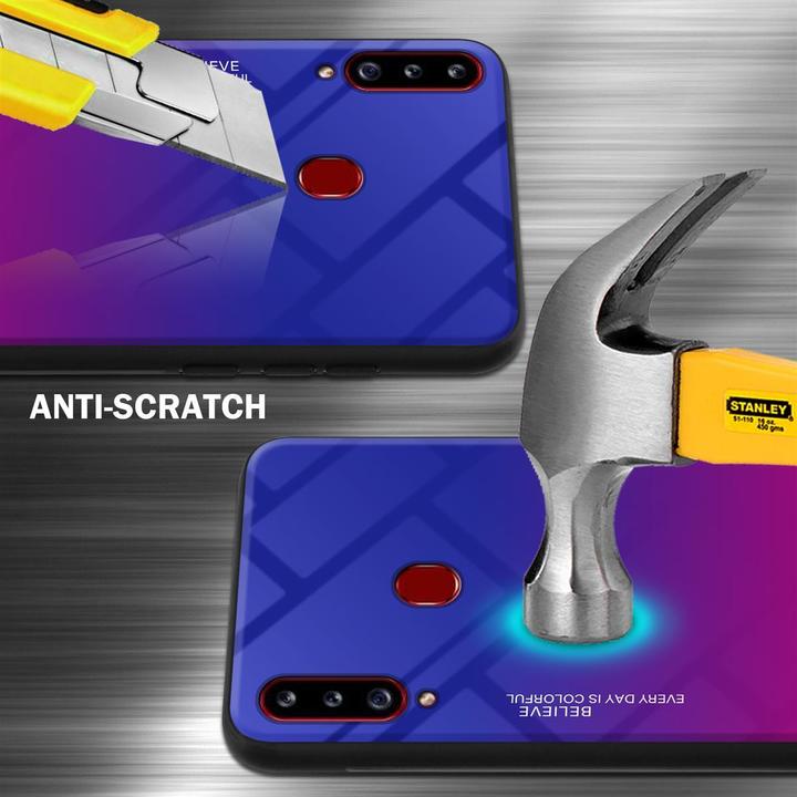 Produktbild Cadorabo TPU 2 Farben Glas Cover (Samsung Galaxy A20s)