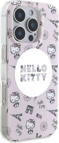 Image du produit Hello Kitty HKHMP16LHAOPP iPhone 16 Pro 6,3" różowy/pink hardcase IML All Over Paris Magsafe (Apple iPhone 16 Pro)