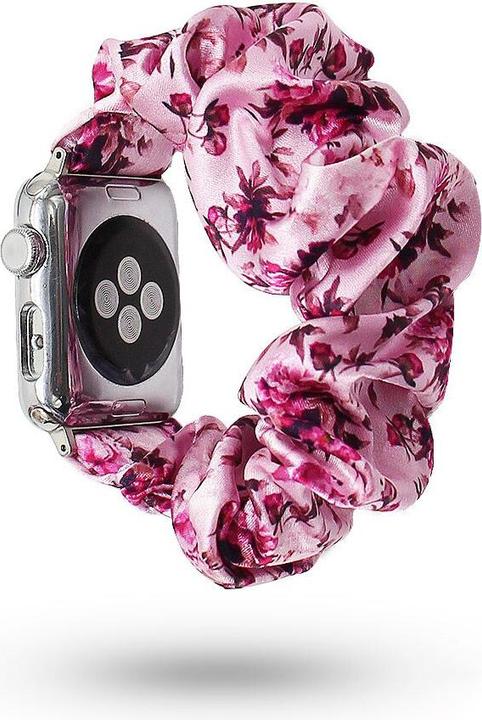 Immagine prodotto PhoneLook Bracciale tissu chouchous fleurs rose 38mm / 40mm / 41mm (38 mm, 40 mm, 41 mm, Tessuto)