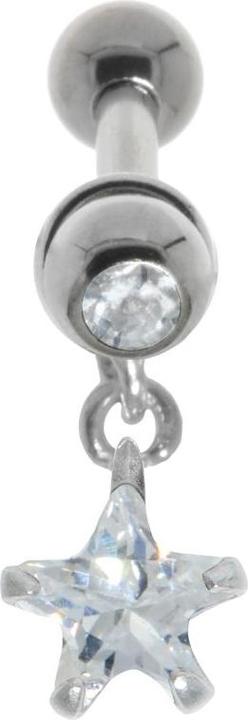 Immagine prodotto Bijouteria Piercing orecchio (Ottone con placcatura in argento, Zirconia, Acciaio chirurgico 316L, Vetro (di orologio))
