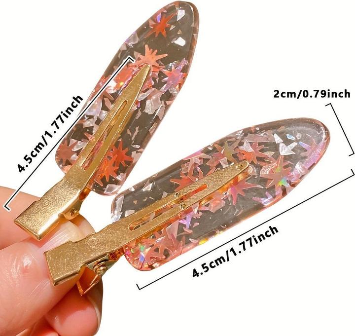 Immagine prodotto Activity Board 6 Stück Elegante Harz Haarspangen Rutschfest, Clip Metall Haarspangen (6 pz.)