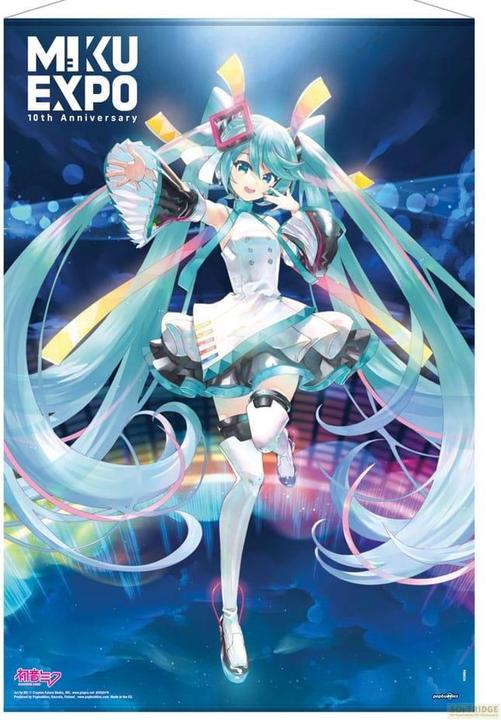 Actual product image POPbuddies Hatsune Miku wall scroll Miku Expo 10th Anniversary Limited Edition 61 x 91 cm