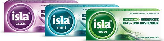 Produktbild Isla Moos Cassis Pastillen Stk (30 Stück)
