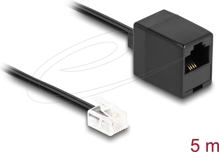 Immagine prodotto Delock Cavo telefonico da spina RJ11 a presa RJ45 nero 5 m