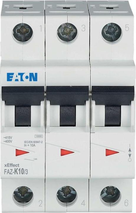 Image du produit Eaton MOE FAZ-K10/3 Interrupteur LS K-Char 10A, 3p