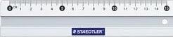 Produktbild Staedtler Metall-Lineal, aus Aluminium, 150 mm lang Millimeter-Skalierung, geprägte Teilung, Tuschekante (150 mm)