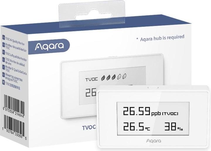 Productafbeelding Aqara Draadloze Temperatuursensor, Vochtigheidssensor AAQS-S01 Wit Apple HomeKit