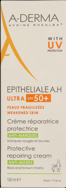 Image du produit A-Derma Epithelialea.H Crème réparatrice ultra-soignante SPF50 (Crème solaire, SPF 50+, 100 ml)